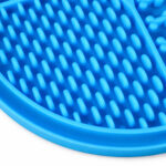 Tapete De Alimentacion Redondo Para Mascotas 15 Cm Silicon Azul - Imagen 2