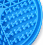 Tapete De Alimentacion Redondo Para Mascotas 15 Cm Silicon Azul - Imagen 3