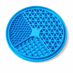 Tapete De Alimentacion Redondo Para Mascotas 15 Cm Silicon Azul