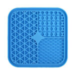 Tapete De Alimentacion Cuadrado Para Mascotas 20 Cm Silicon Azul