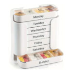 Pastillero Con 28 Compartimientos Blanco De Plastico - Imagen 4