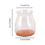 Set De 4 Pzas Protectores Antideslizantes Para Sillas Transparente - Imagen 4