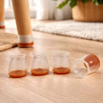 Set De 4 Pzas Protectores Antideslizantes Para Sillas Transparente - Imagen 5