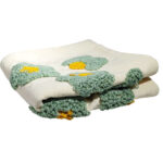 Funda de Cojín Decorativo Flores Azul 45x45 cm