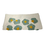 Funda de Cojín Decorativo Flores Azul 45x45 cm - Imagen 4