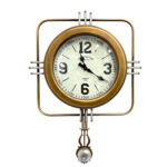 Reloj De Pared Con Péndulo - Dorado