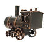 Reloj De Mesa Locomotora - Bronce - Imagen 3