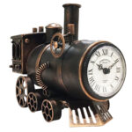 Reloj De Mesa Locomotora - Bronce - Imagen 4