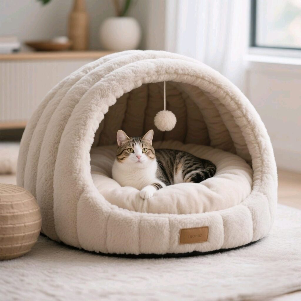cama comoda gato