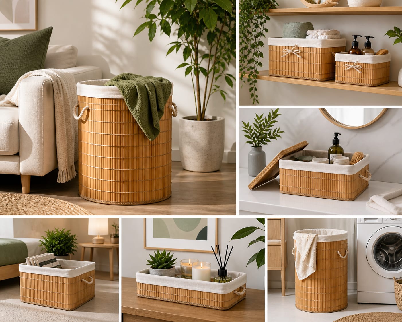 cesto de ropa bambu