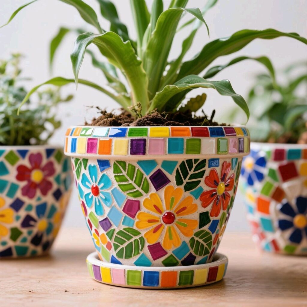 maceta decorada