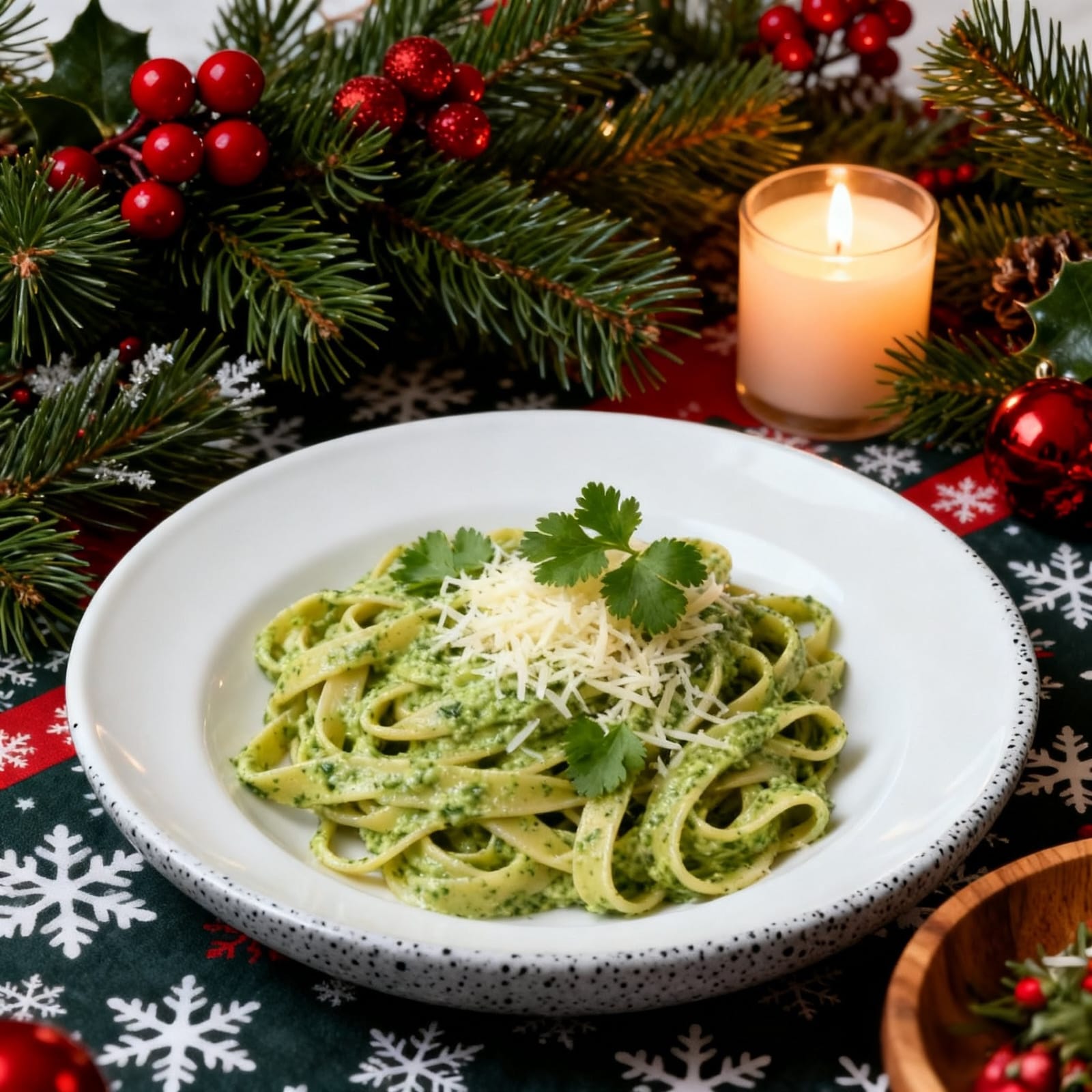 pasta de crema de cilantro