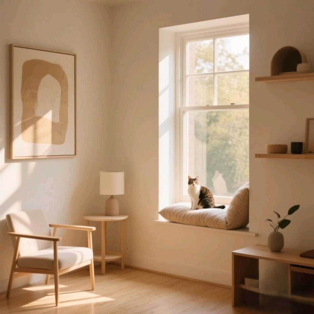 ventana gato
